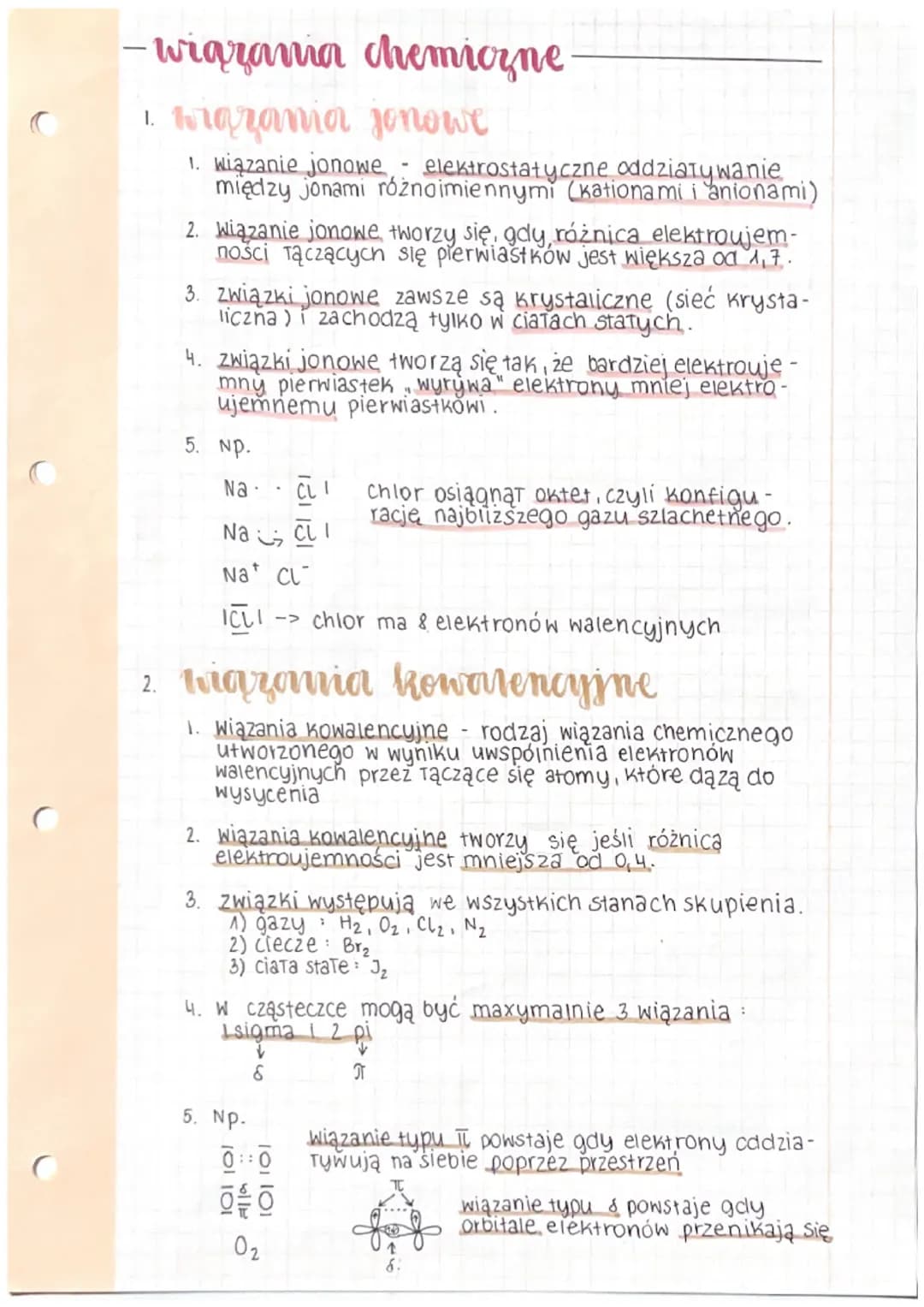 wiązania chemiczne-
1. wrazama jonowe
1. Wiązanie jonowe - elektrostatyczne oddziaływanie
między jonami różnoimiennymi (kationami i anionami