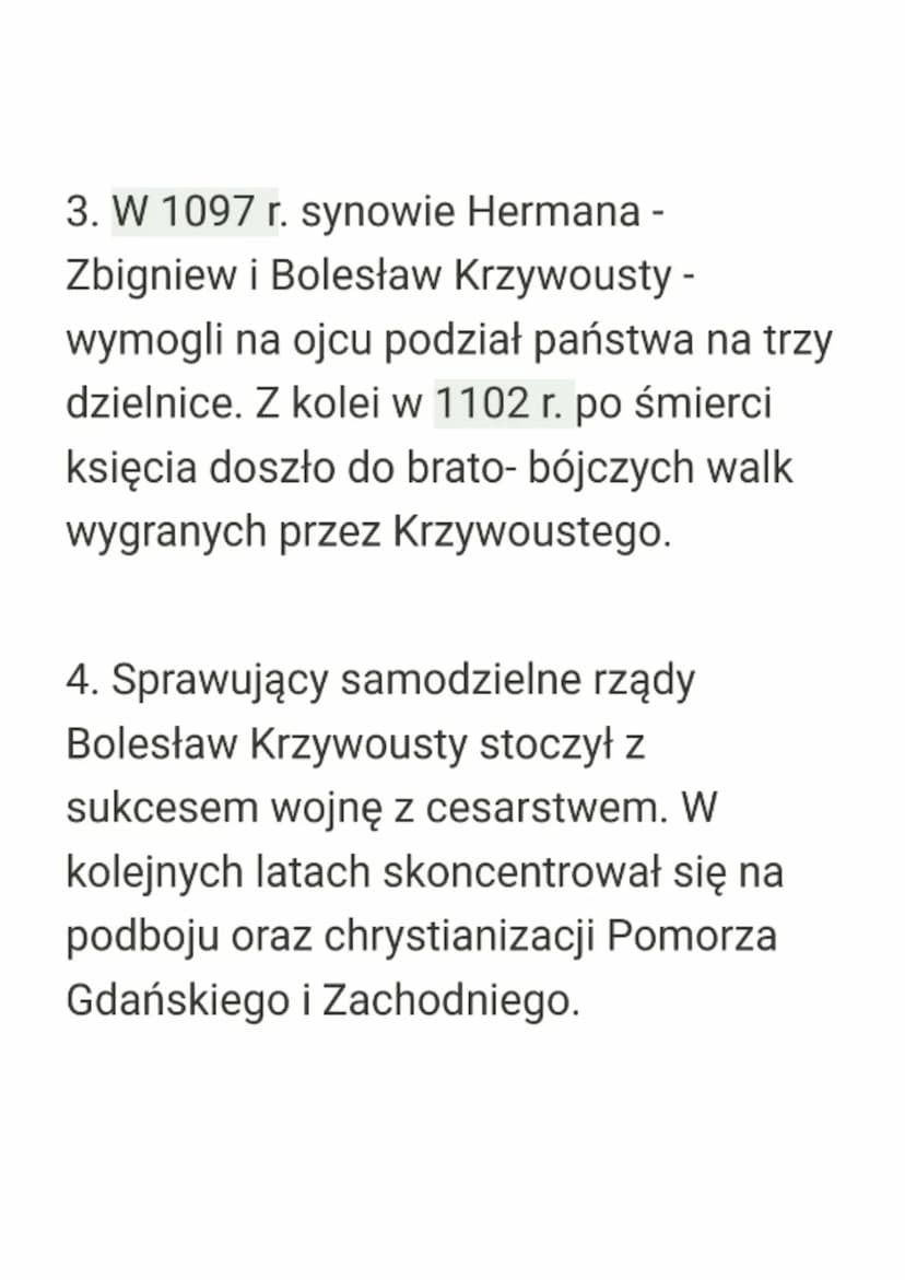 Od Bolesława Śmiałego do Bolesława
Krzywoustego
1. W latach 1058-1079 polskim władcą
był Bolesław Śmiały, zwany też
Szczodrym. Książę prowad
