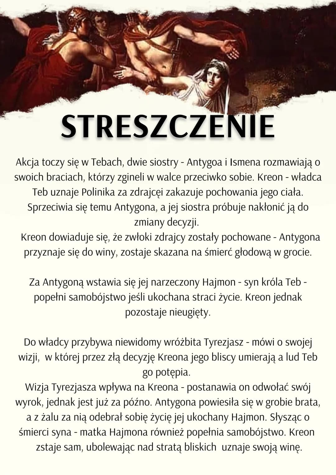 Antygona Streszczenie i Motywy - Krótkie Opisy i Charakterystyki