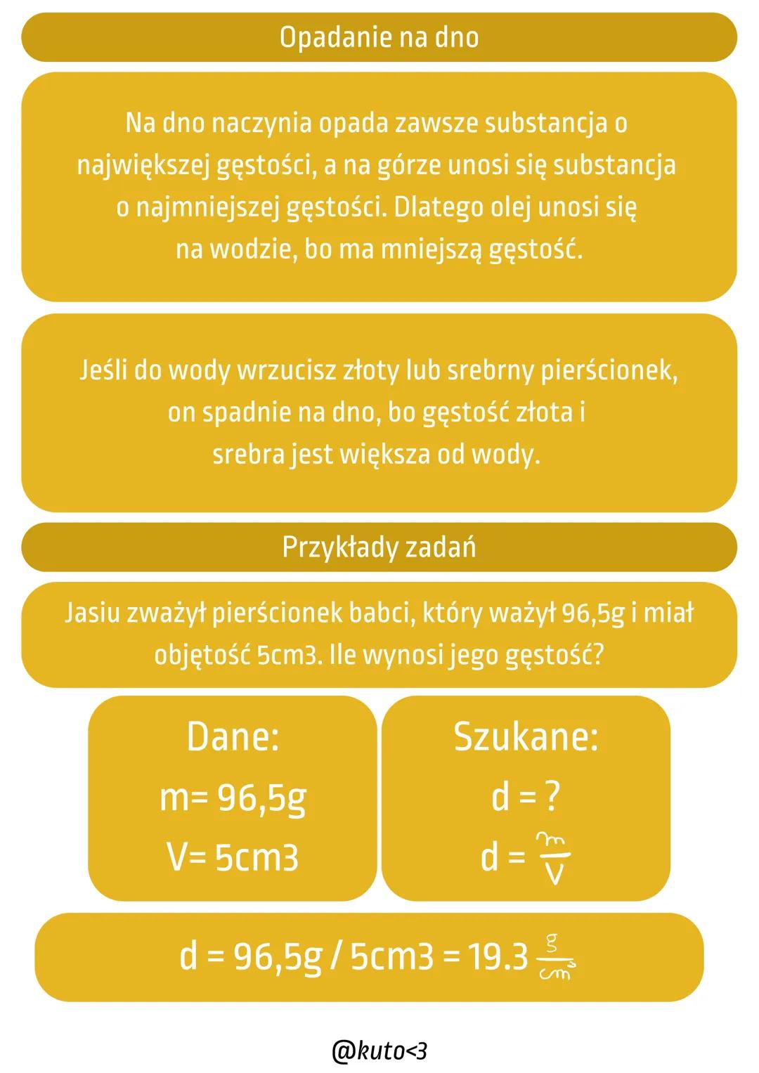 Gęstość substancji
Przypomnienie o objętości
By poznać pojęcie gęstości, warto powtórzyć
objętość i masę. Objętość, czyli ilość miejsca, któ