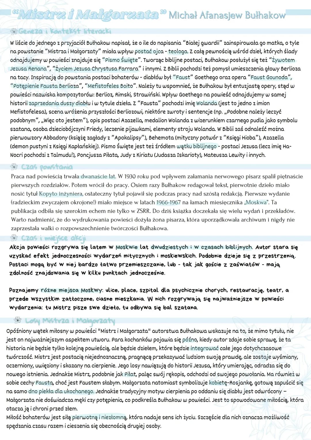 "Mistrz i Małgorzata" Michał Afanasjew Bułhakow