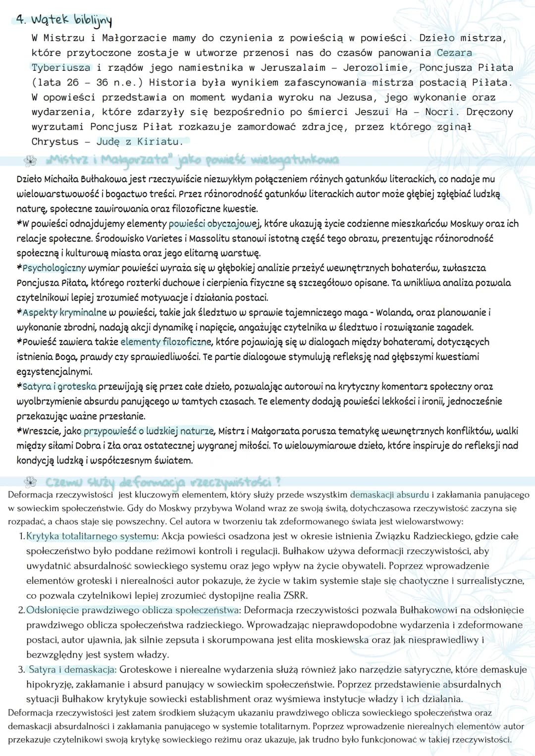 "Mistrz i Małgorzata" Michał Afanasjew Bułhakow
Geneza i kontekst literacki
W liście do jednego z przyjaciół Bułhakow napisał, że o ile do n