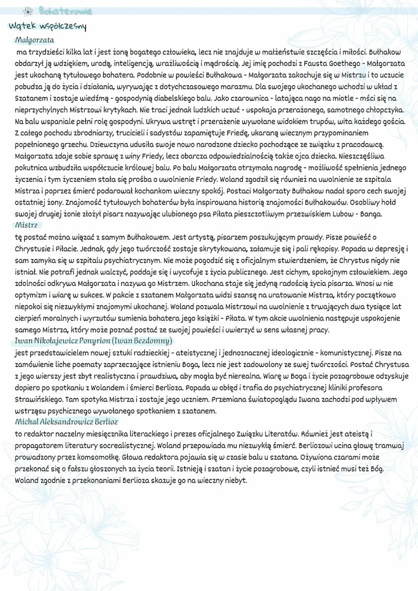 "Mistrz i Małgorzata" Michał Afanasjew Bułhakow
Geneza i kontekst literacki
W liście do jednego z przyjaciół Bułhakow napisał, że o ile do n