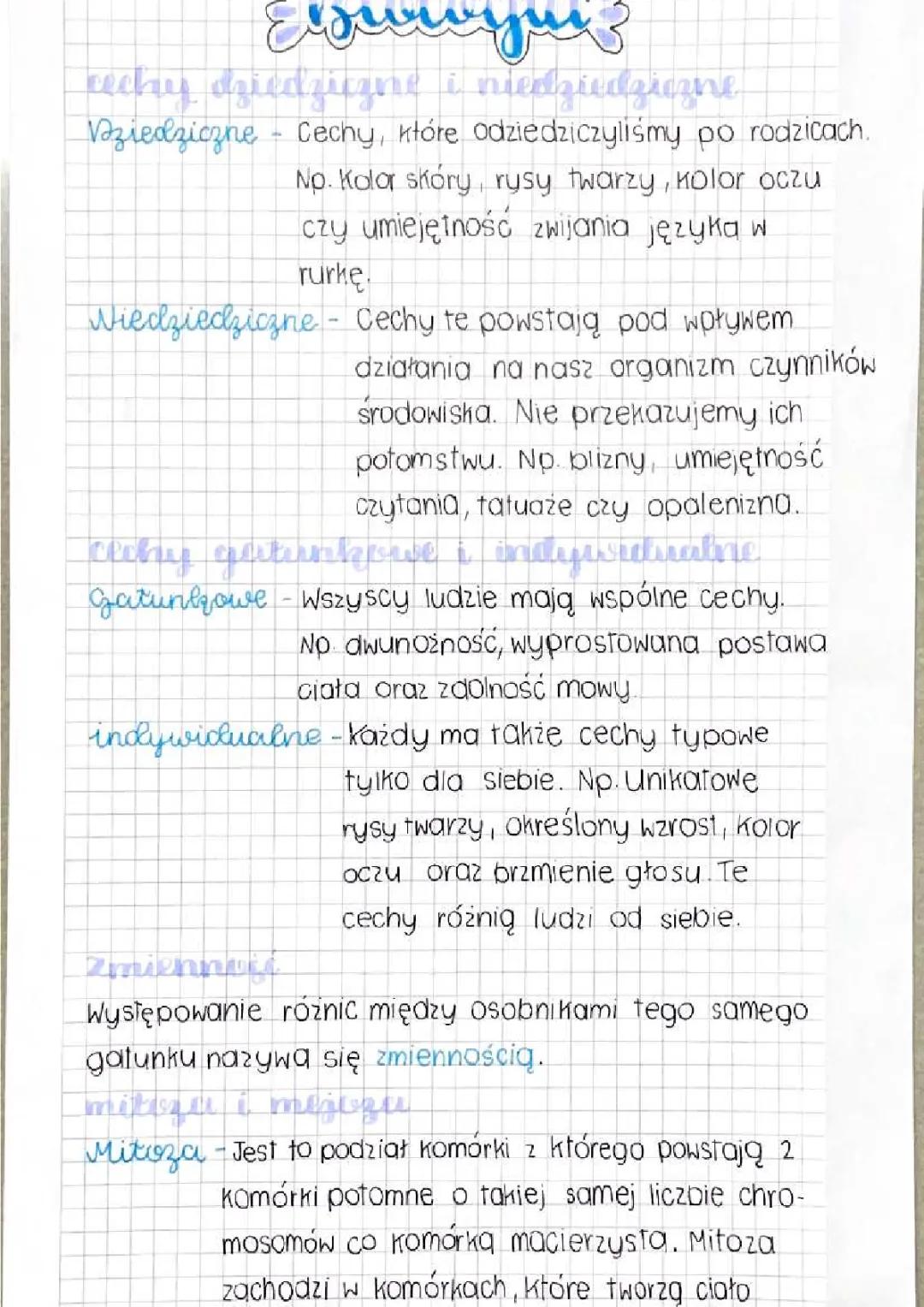 Podstawy Genetyki - Notatki dla Uczniów