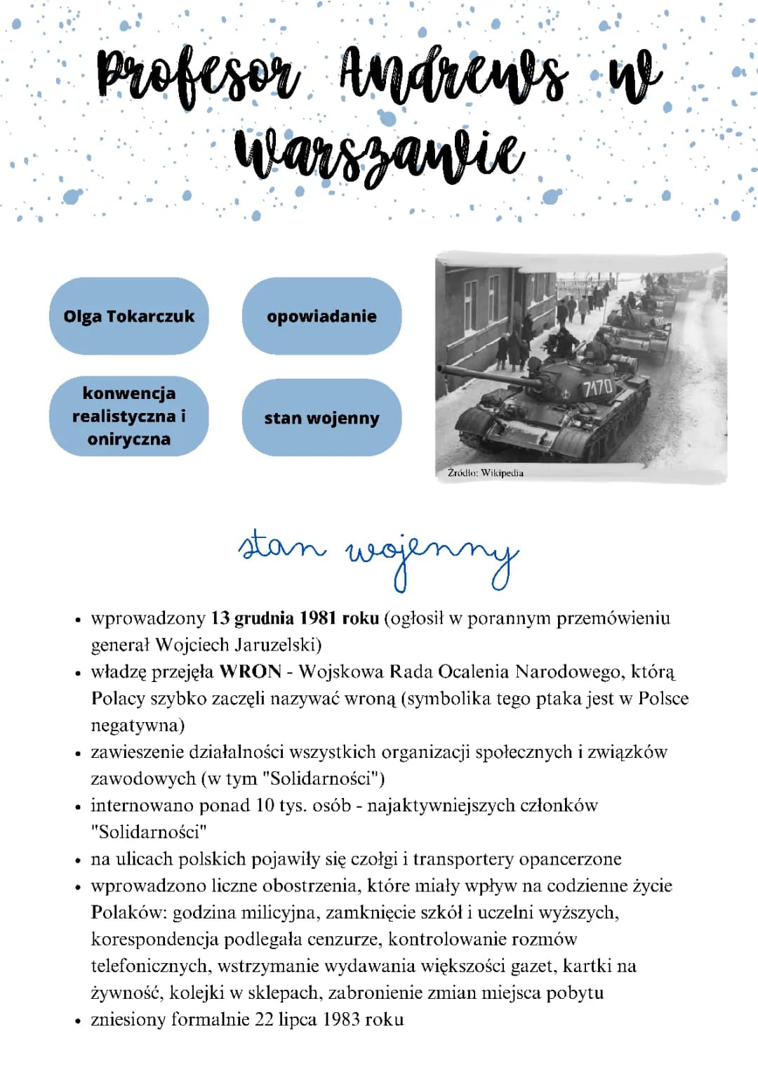 Profesor Andrews w Warszawie - Parabola, Motywy i Symbole Tokarczuk