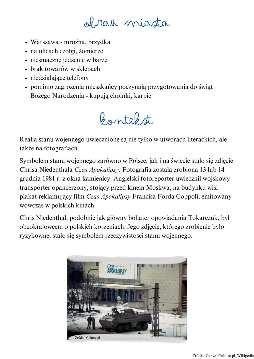 Olga Tokarczuk
konwencja
realistyczna i
oniryczna
●
profesor Andrewes
warszawie
●
●
opowiadanie
stan wojenny
Źródło: Wikipedia
we
че
7170
st