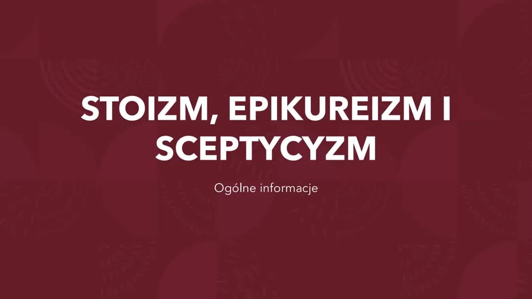 Zrozum Stoicyzm i Epikureizm: Szczęście, Filozofia i Nauka