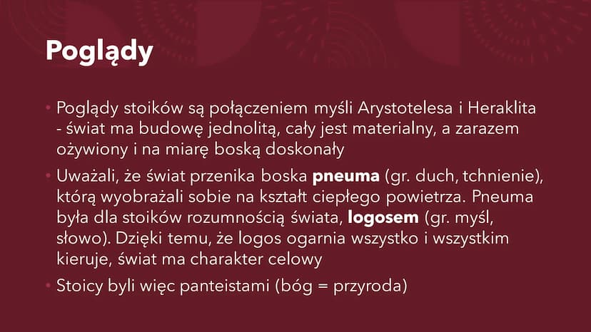 STOIZM, EPIKUREIZM I
SCEPTYCYZM
Ogólne informacje STOICY Założyciel i przedstawiciele
Szkołę stoicką założył Zenon z Kition
Mimo zgłębiania 