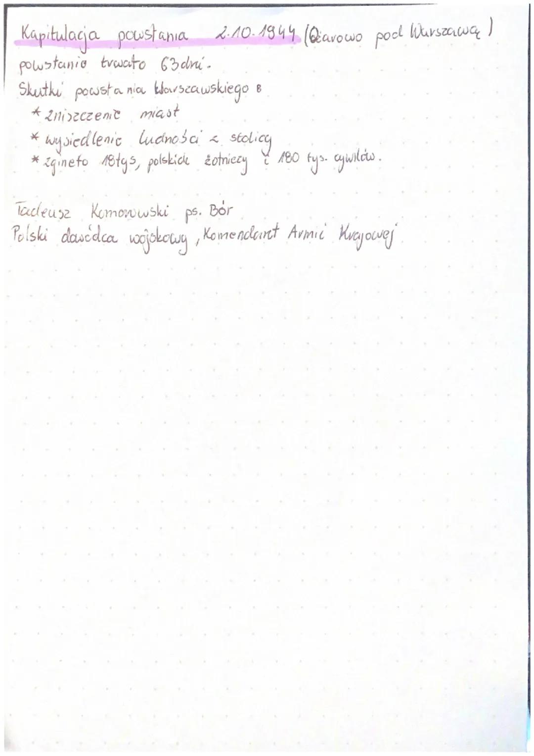 Powstanie Warszawskie
Zatożenia planu Burza & 4.01.1944
• why czenie się oddziatów AK
• Wyzwolenic wiem polskick & wspitpraca.
dekor
Armi
• 