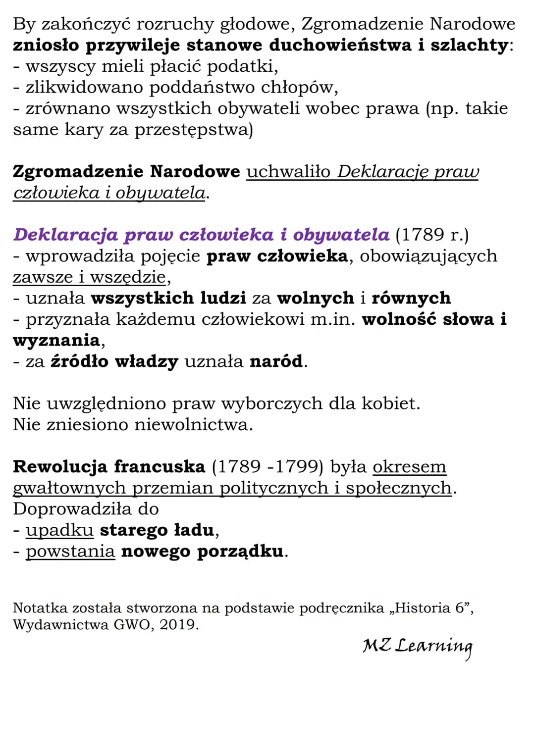 Początek rewolucji
francuskiej
Społeczeństwo Francji starego ładu:
stan pierwszy - duchowieństwo - prawie nie płacił
podatków, posiadał 10 %