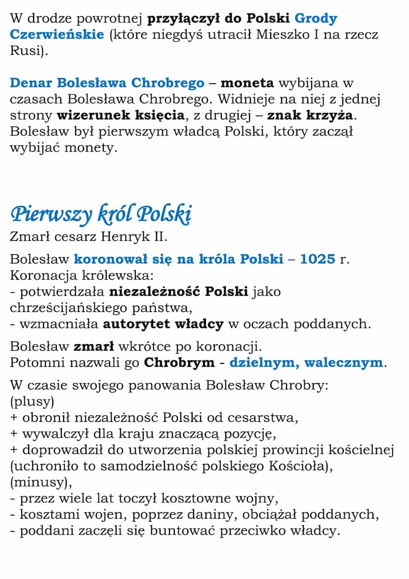 Panowanie Bolesława Chrobrego
Misja biskupa Wojciecha
Mieszko I zmarł w 992 r.
Władzę objął najstarszy syn księcia - Bolesław Chrobry.
Do Po