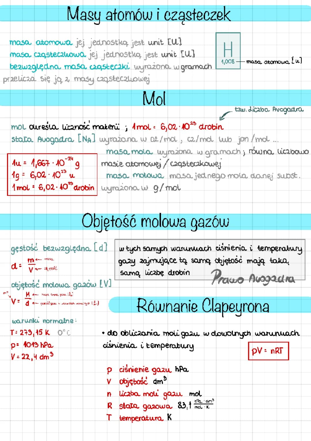 Stechiometria dla klasy 7: Notatki i zadania z rozwiązaniami PDF