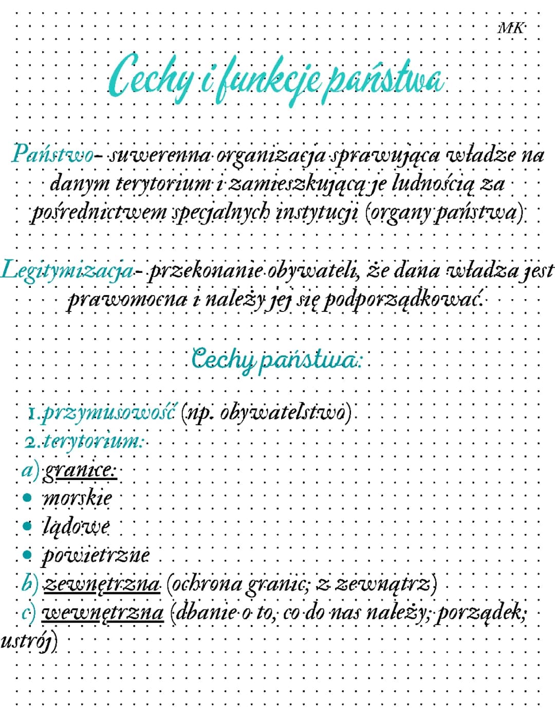 Cechy i Funkcje Państwa: Prezentacja WOS