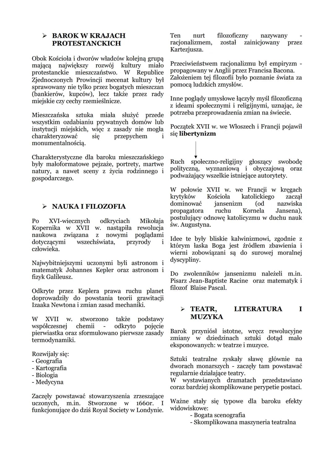 ➤ POMIĘDZY RENESANSEM A
BAROKIEM
Kultura baroku
Początek XVI w. Twórcom we Włoszech
stopniowo przestał wystarczyć renesansowy
porządek, harm