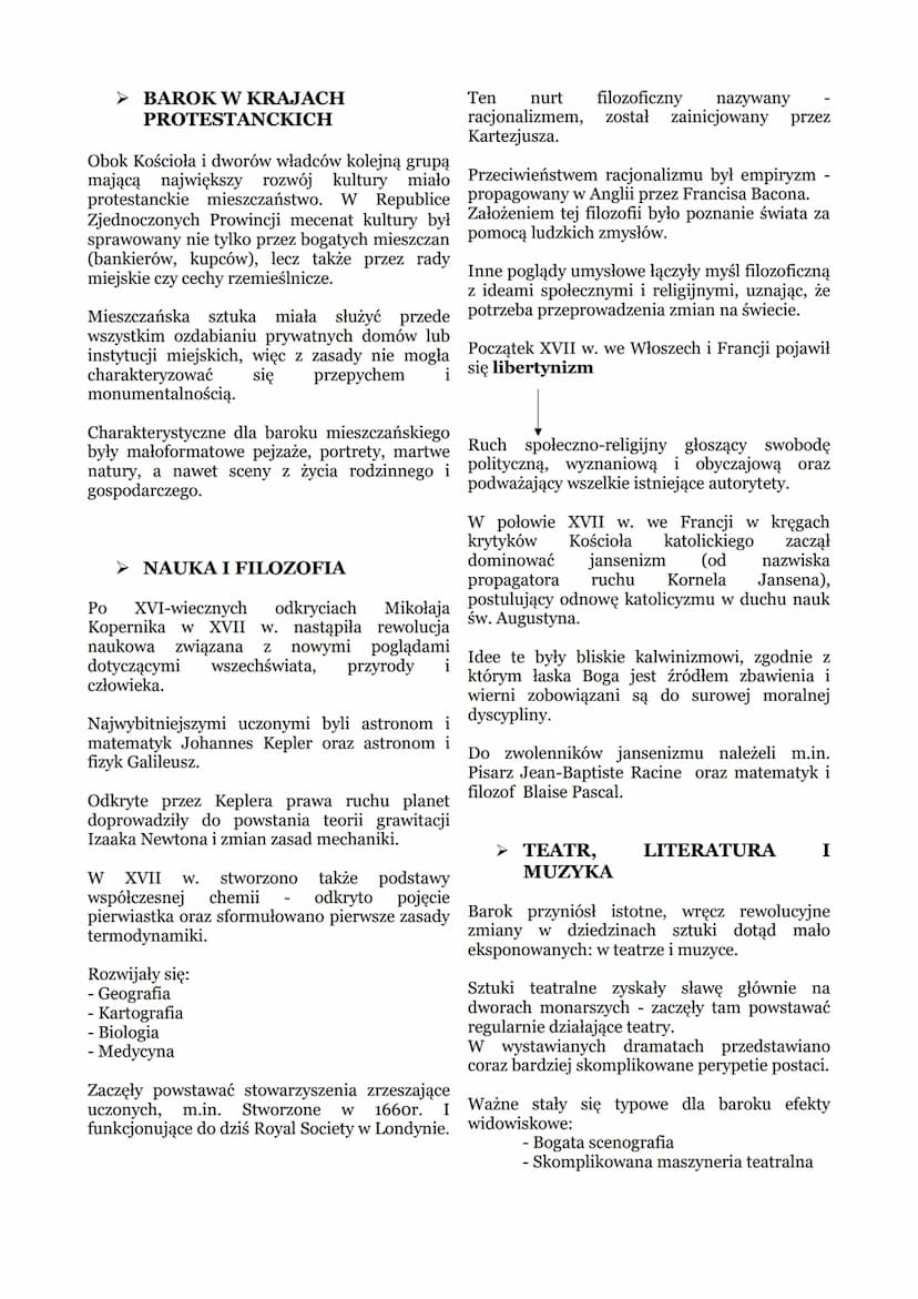 ➤ POMIĘDZY RENESANSEM A
BAROKIEM
Kultura baroku
Początek XVI w. Twórcom we Włoszech
stopniowo przestał wystarczyć renesansowy
porządek, harm