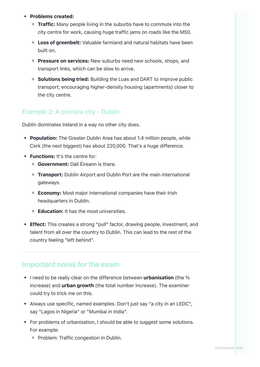 # Urban Settlement and
Urbanisation

An introduction to urban settlement

Urbanisation is the process where an increasing percentage of a co
