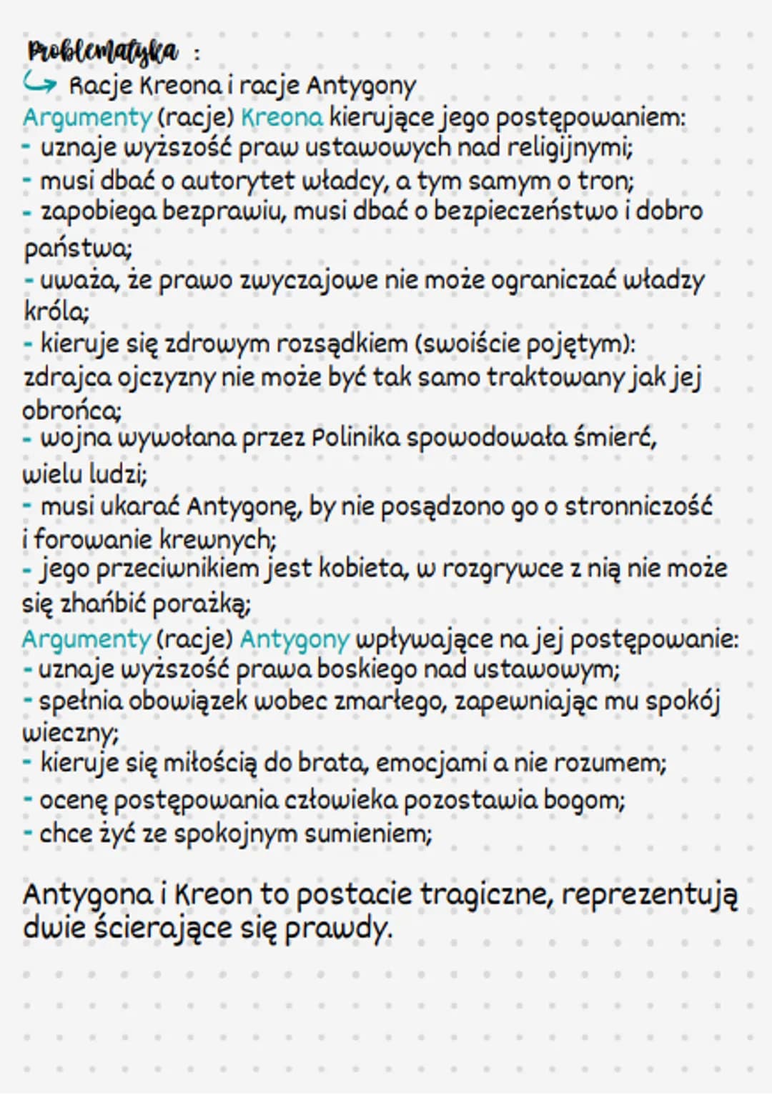 Antygona sotonles
Bohaterowie:
Antygona - tytułowa bohaterka,
córka Jokasty i Edypa jest siostrą
Polinejkesa, Eteoklesa i Ismeny.
Narodzona 