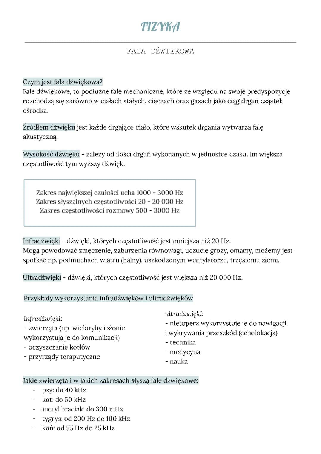 Fala dźwiękowa