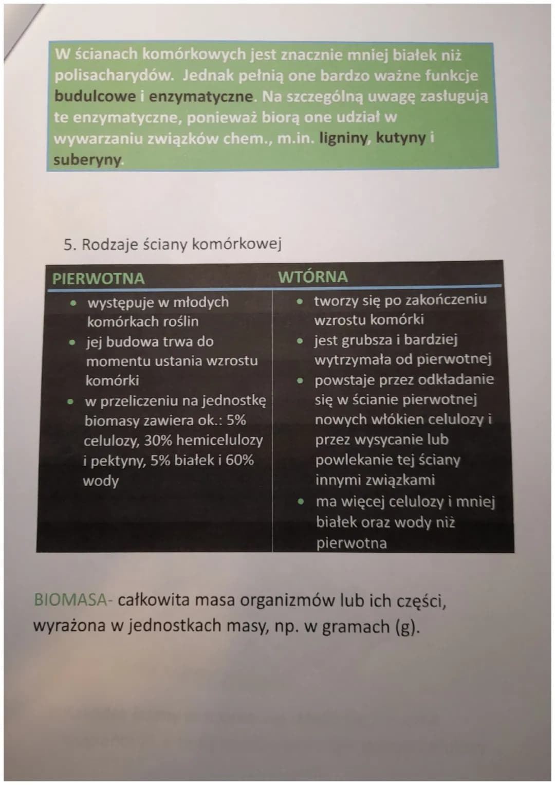 ŚCIANA KOMÓRKOWA
1. Czym jest ściana komórkowa?
Ściana komórkowa jest zewnętrzną warstwą komórek
bakterii, roślin, grzybów i niektórych prot