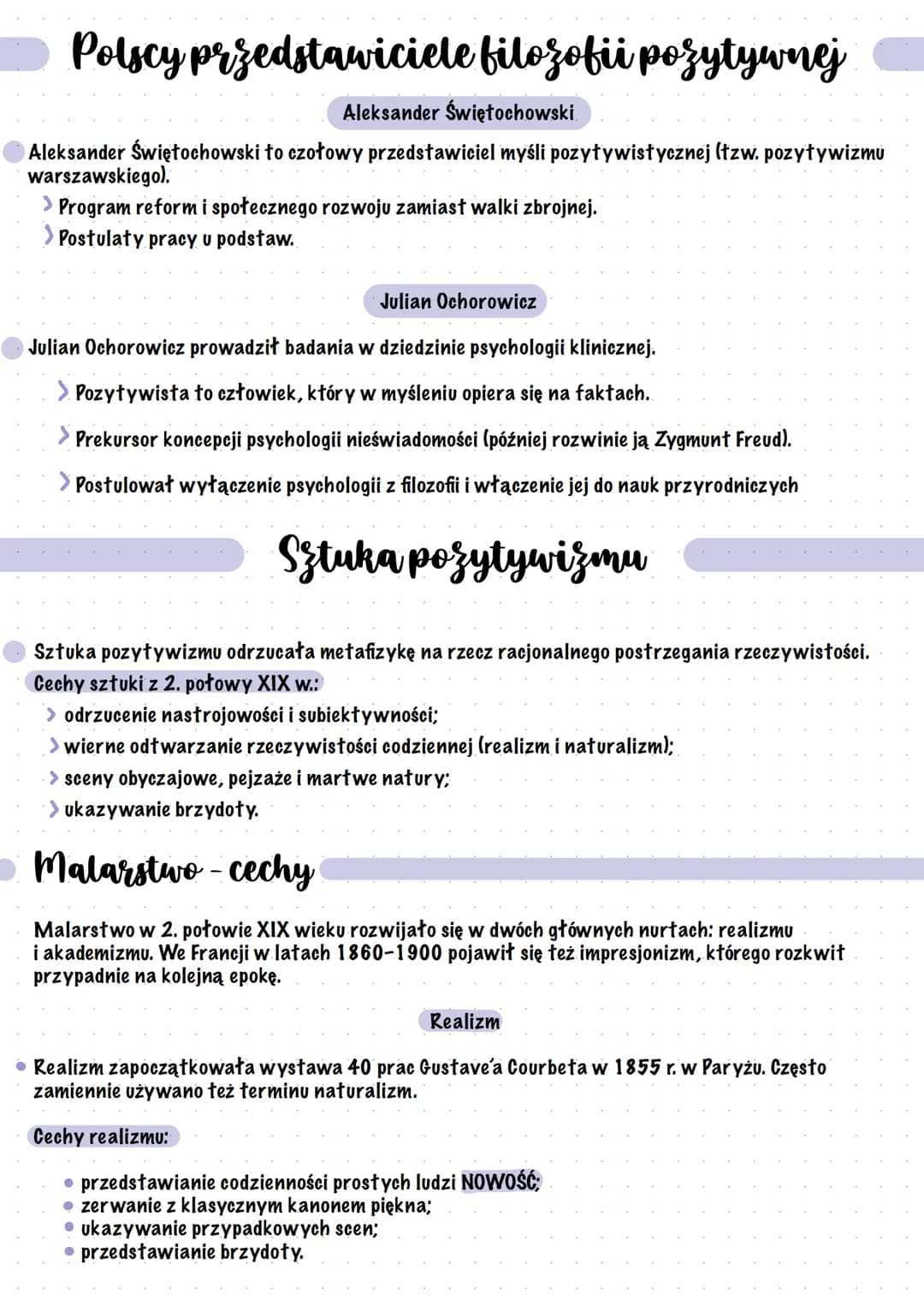 Pozytywizo
Ramy czasowe
Ramy czasowe pozytywizmu zasadniczo obejmują 2. połowę XIX w.
Pozytywizm w Europie (występuje jako realizm i natural