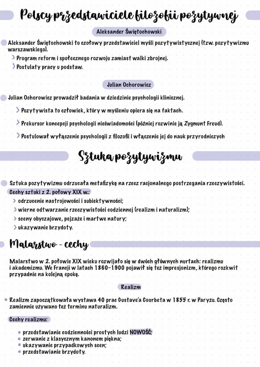 Pozytywizo
Ramy czasowe
Ramy czasowe pozytywizmu zasadniczo obejmują 2. połowę XIX w.
Pozytywizm w Europie (występuje jako realizm i natural