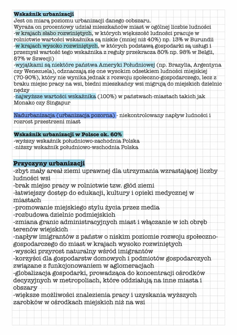 1. Rozwój sieci osadniczej na świecie
osadnictwo - proces osiedlania się ludności na określonym terenie
Rodzaje jednostek osadniczych
w zale