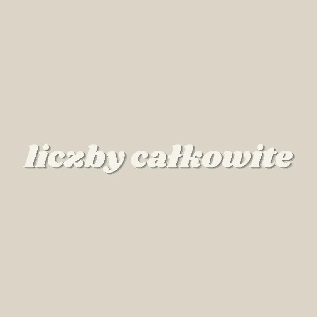 liczby całkowite