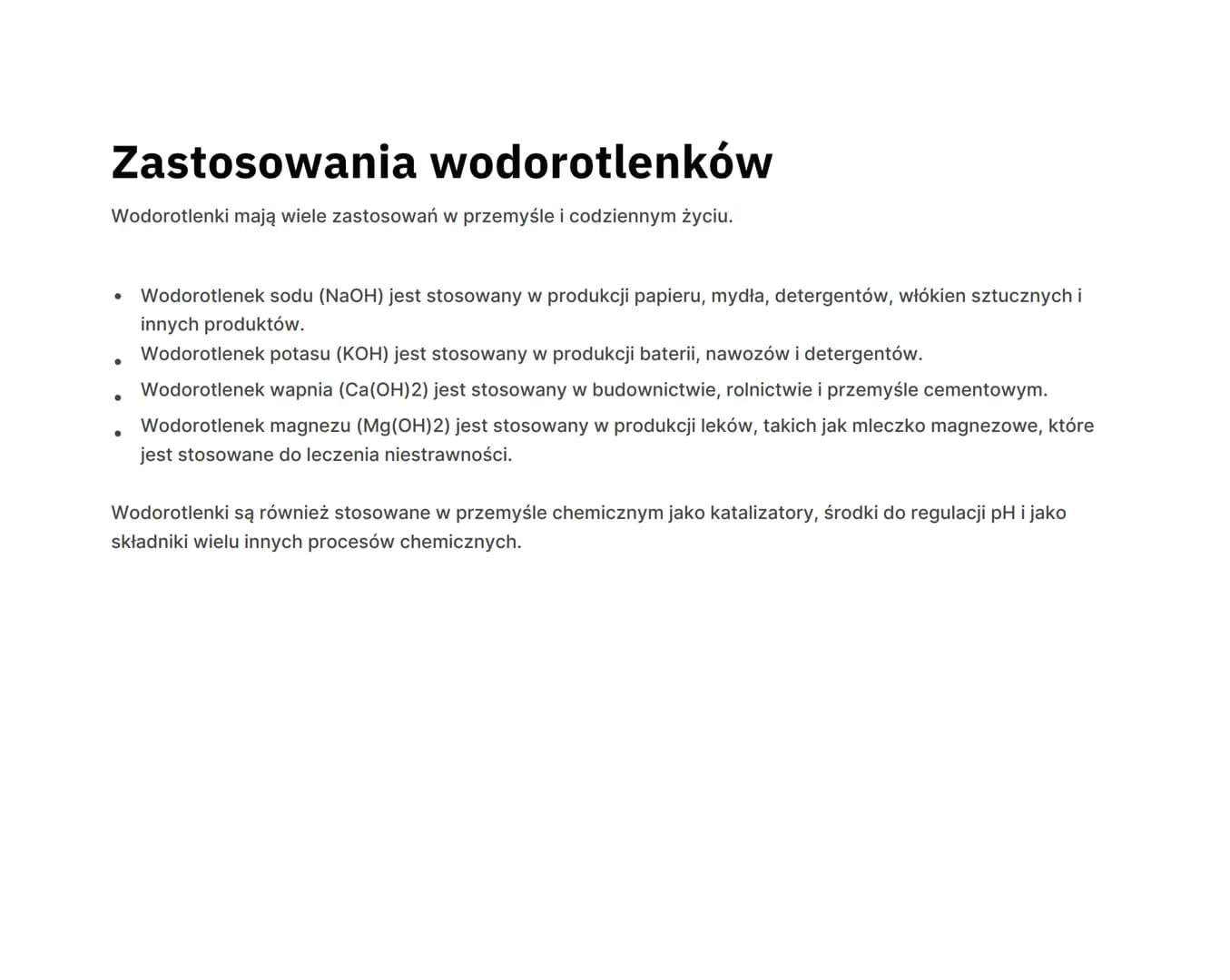 Wzory
i
nazwy
wodorotlenków
Wodorotlenki to grupa związków chemicznych, które
charakteryzują się obecnością grupy hydroksylow (-OH)
W swojej