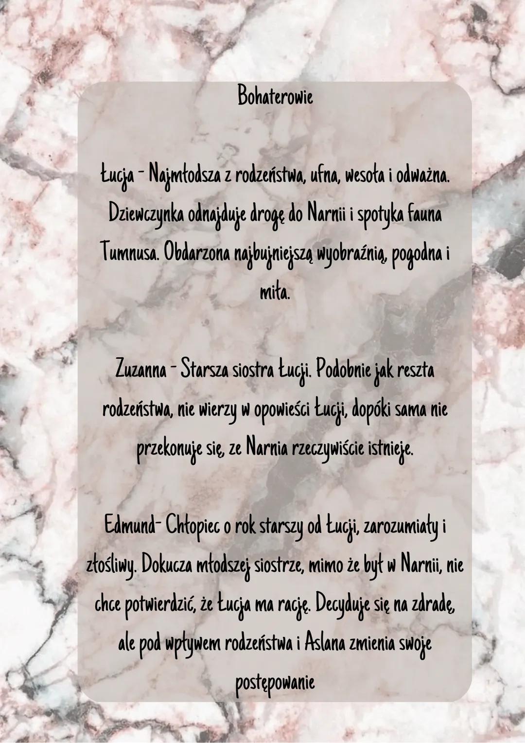 Opowieści z Narnii: lew,
czarownica i stava szafa
Czas i miejsce akcji
Akcja rozgrywa się na dwóch płaszczyznach czasoprzestrzeni.
W świecie