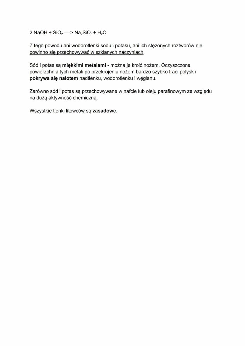 Litowce
(Sód i potas)
1. Pierwiastki chemiczne 1. grupy układu okresowego
2. Metale bardzo aktywne chemicznie, dlatego występują w przyrodzi