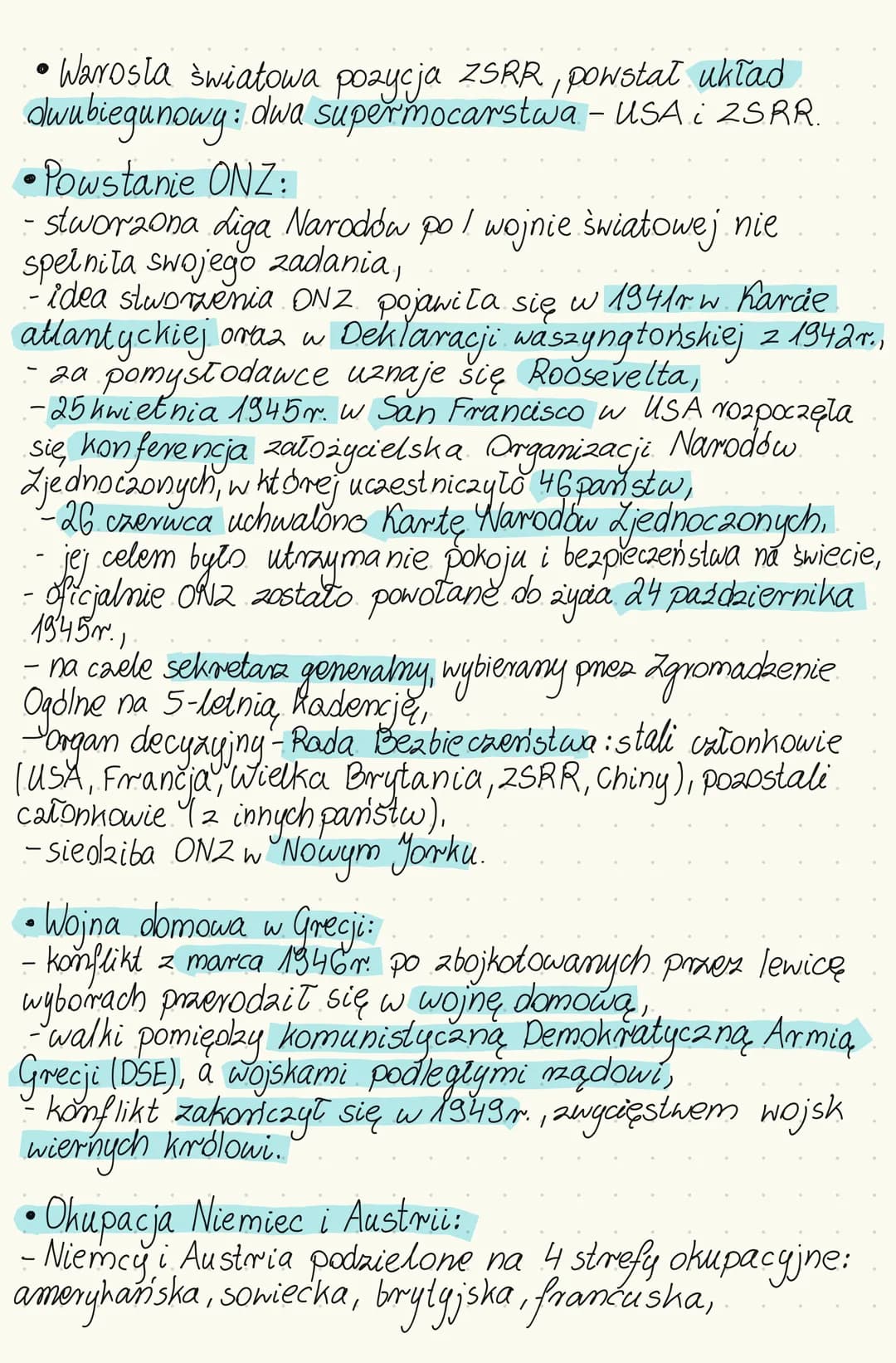 Odbudowa powojennego
świata
Straty wojenne:
w wojnie wzięło udział ponad 50 państw i zginęło
ponad 50mln ludzi,
majcięższe straty pod względ