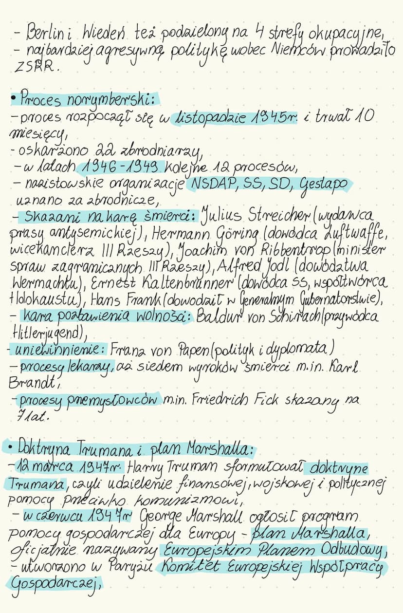 Odbudowa powojennego
świata
Straty wojenne:
w wojnie wzięło udział ponad 50 państw i zginęło
ponad 50mln ludzi,
majcięższe straty pod względ
