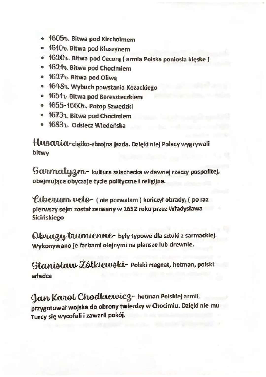 Co warto wiedzieć o skutkach potopu szwedzkiego i husarii w XVII wieku?