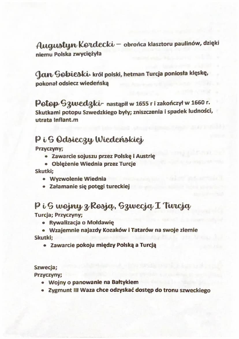 • 1605. Bitwa pod Kircholmem
• 1610. Bitwa pod Kłuszynem
• 1620r. Bitwa pod Cecorą (armia Polska poniosła klęske)
• 1621. Bitwa pod Chocimie