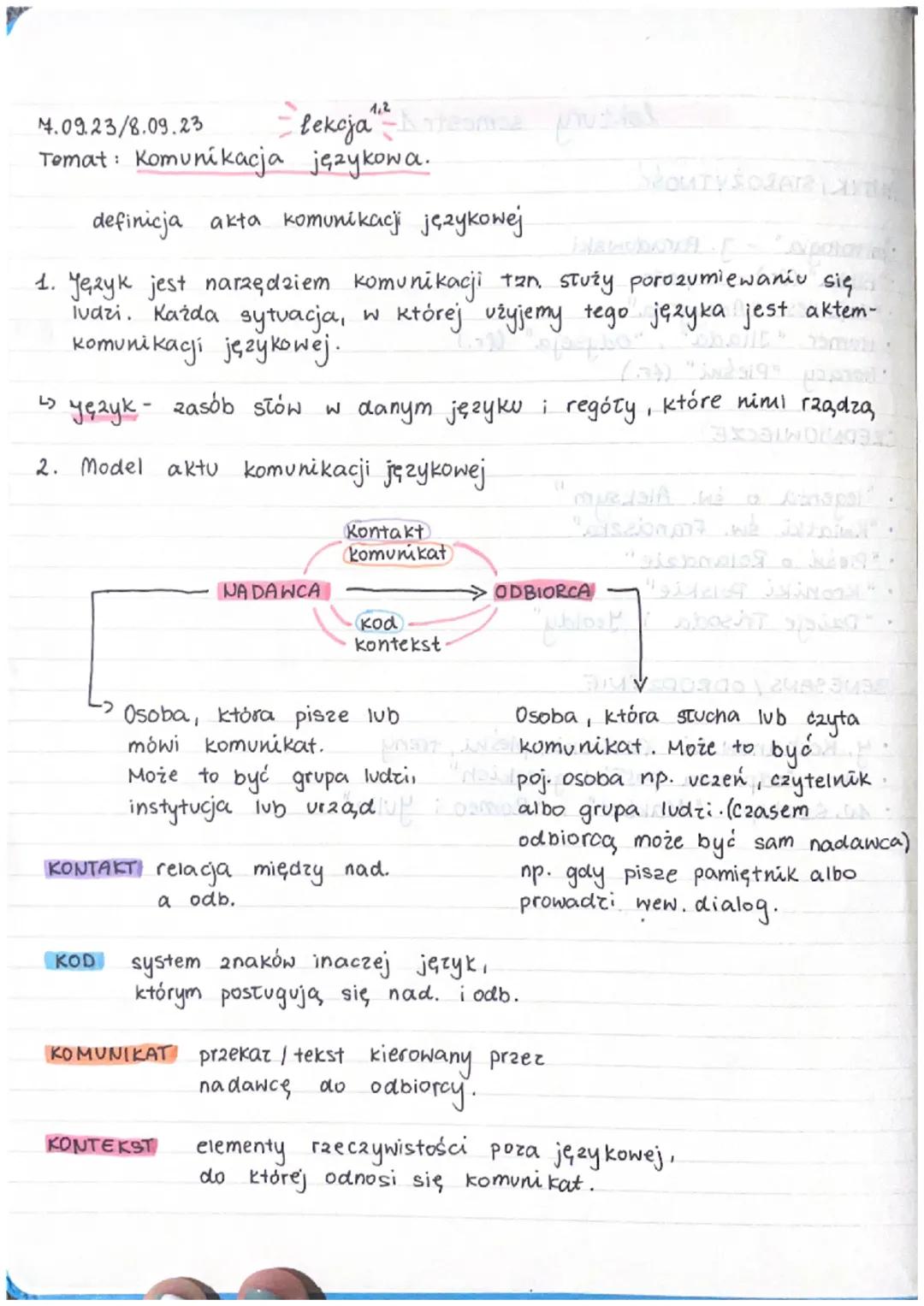 4.09.23/8.09.23
- lekoja" - used
Arteome
Temat: Komunikacja językowa.
definicja akta komunikacji językowej
Soury Sodere Lar
Hambara [- Capot