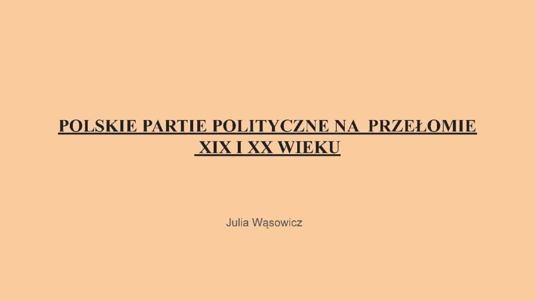 Partie polityczne 