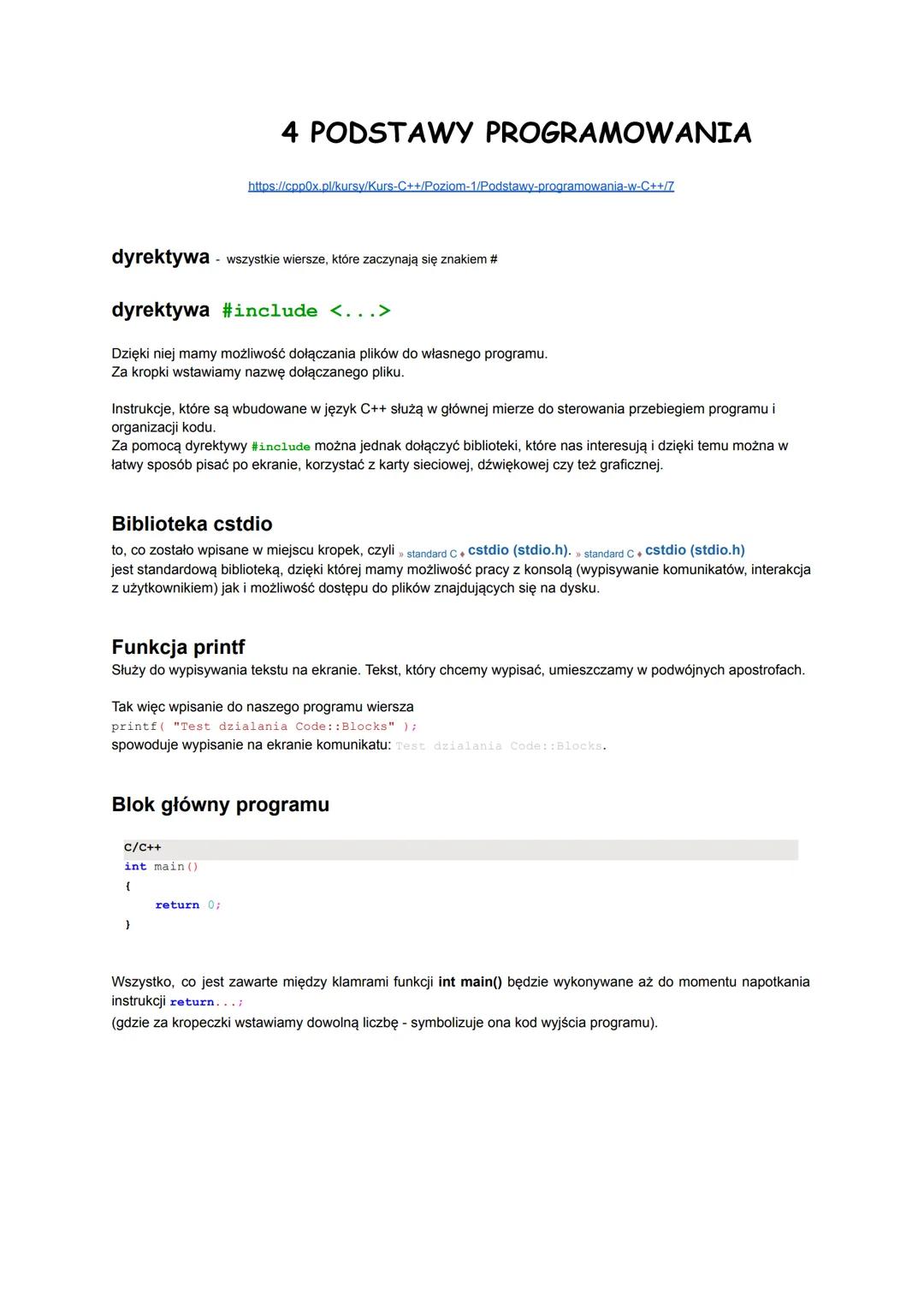 # 1 WYBIERAMY ŚRODOWISKO PRACY

https://cpp0x.pl/kursy/Kurs-C++/Poziom-1/Wybieramy-srodowisko-pracy/4

Co to C++?

Jednym z najpopularniejsz