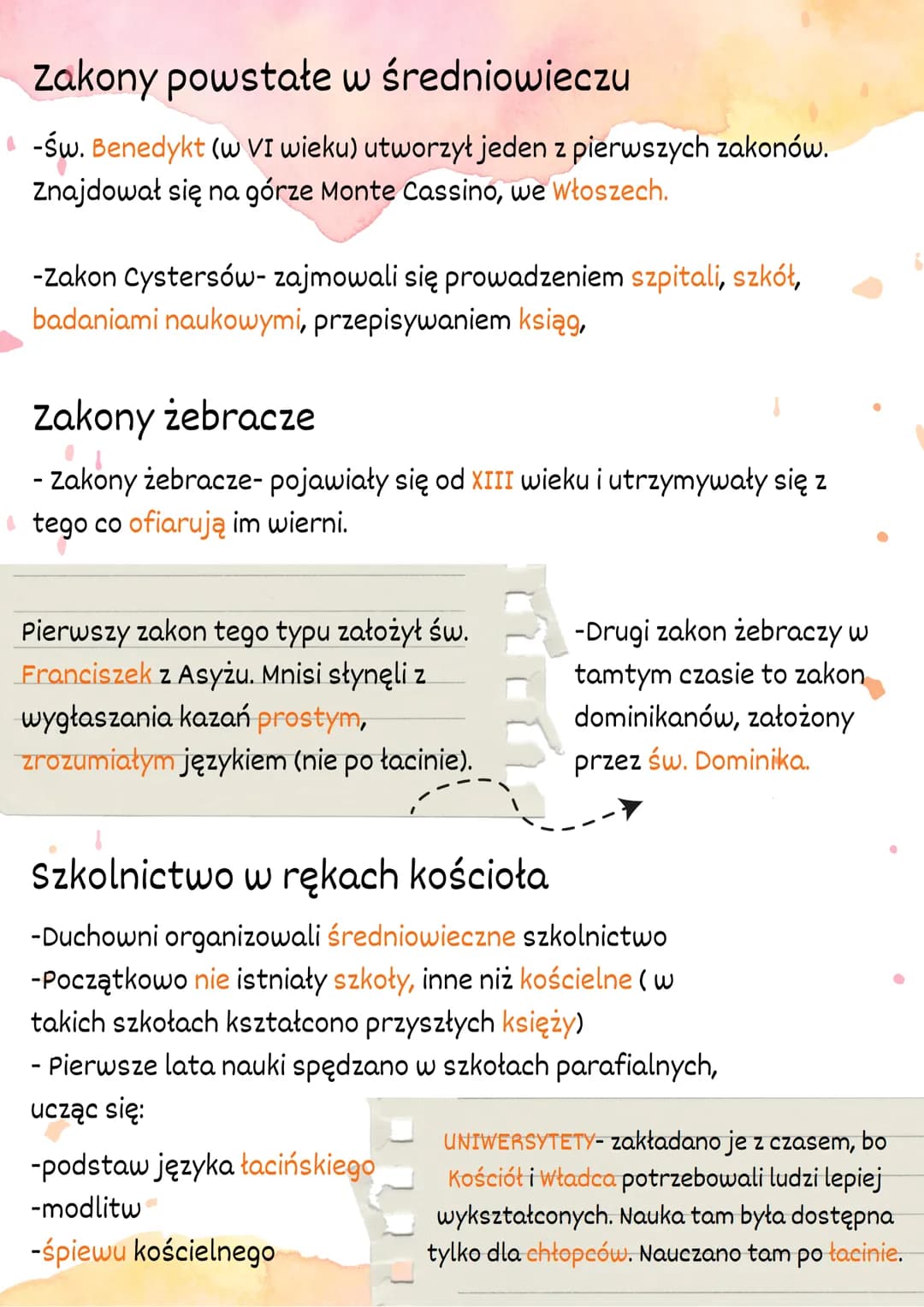 Kościół w średniowieczu
Kto mógł zostać
duchowym?
- osoba z każdego stanu mogła
zostać księdzem, lecz musiała
zdobyć specjalne wykształcenie
