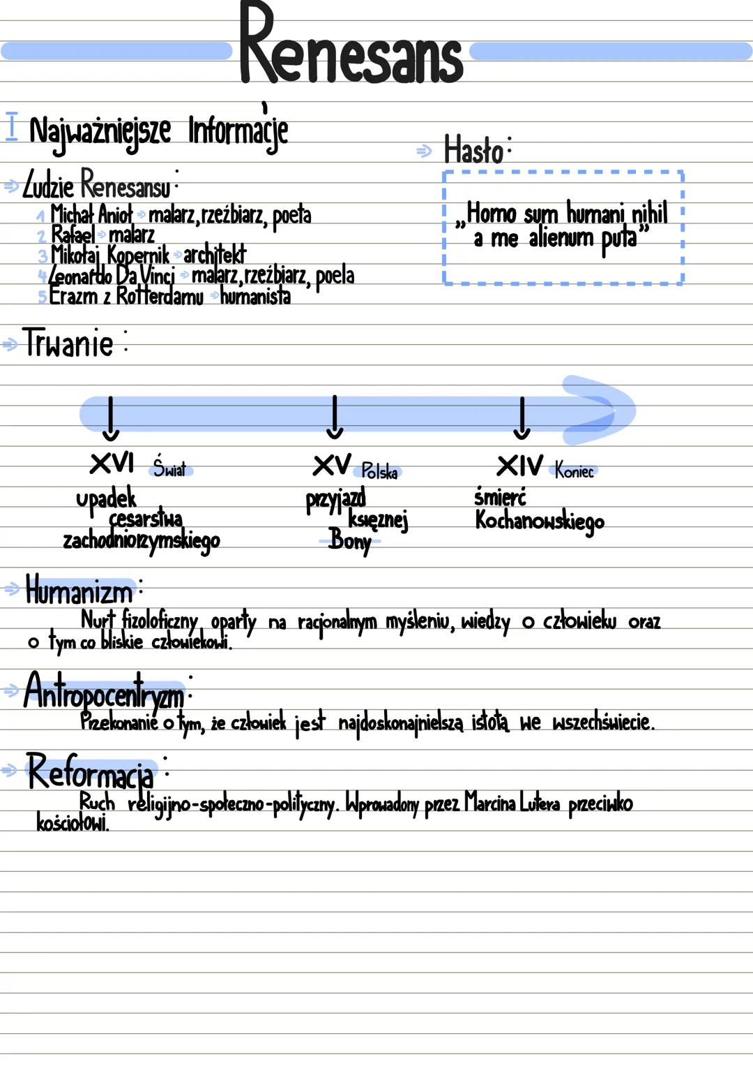 I Najważniejsze Informacje
Ludzie Renesansu
Michał Anioł malarz, rzeźbiarz, poeta
2. Rafael malarz
3 Mikołaj Kopernik architekt
Leonardo Da 