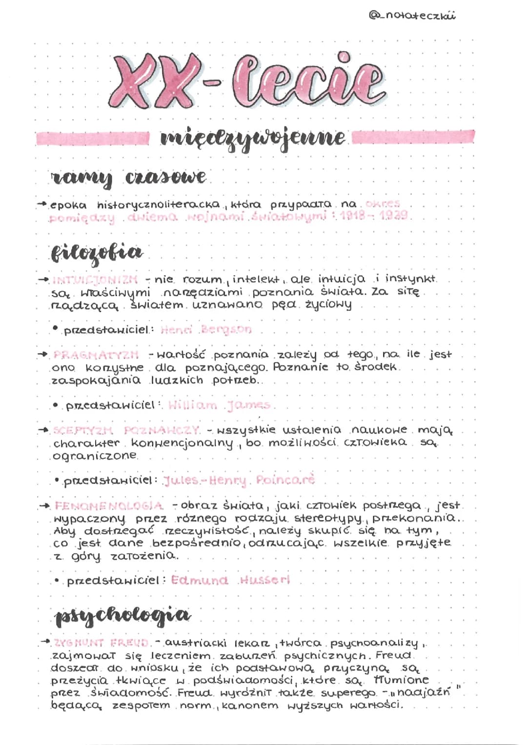 20 lecie międzywojenne - notatka o sztuce i filozofii dla dzieci