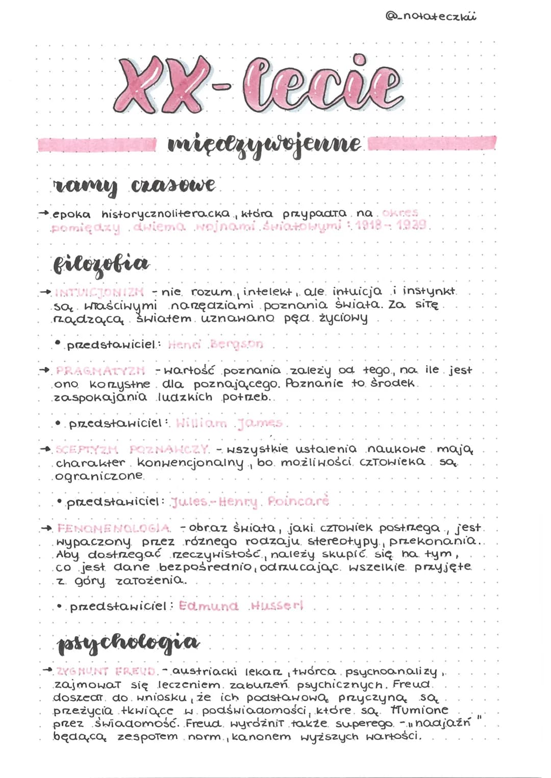 @_notateczki
XX-lecie
międzywojenne
ramy czasowe
epoka historycznoliteracka, która przypadra na okres
pomiędzy dwiema wojnami światowymi: 19