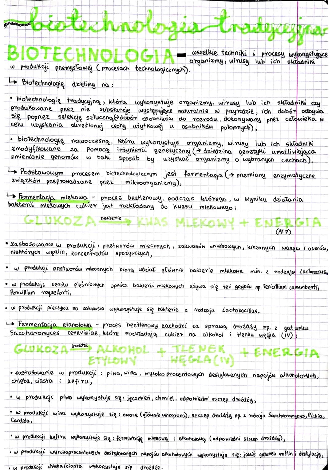 -biotechnologis tradycyfro
BIOTECHNOLOGIA - organizmy, wirusy lub ich składniki
wszelkie techniki wykorzystujące
w produkcji przemysłowej (p