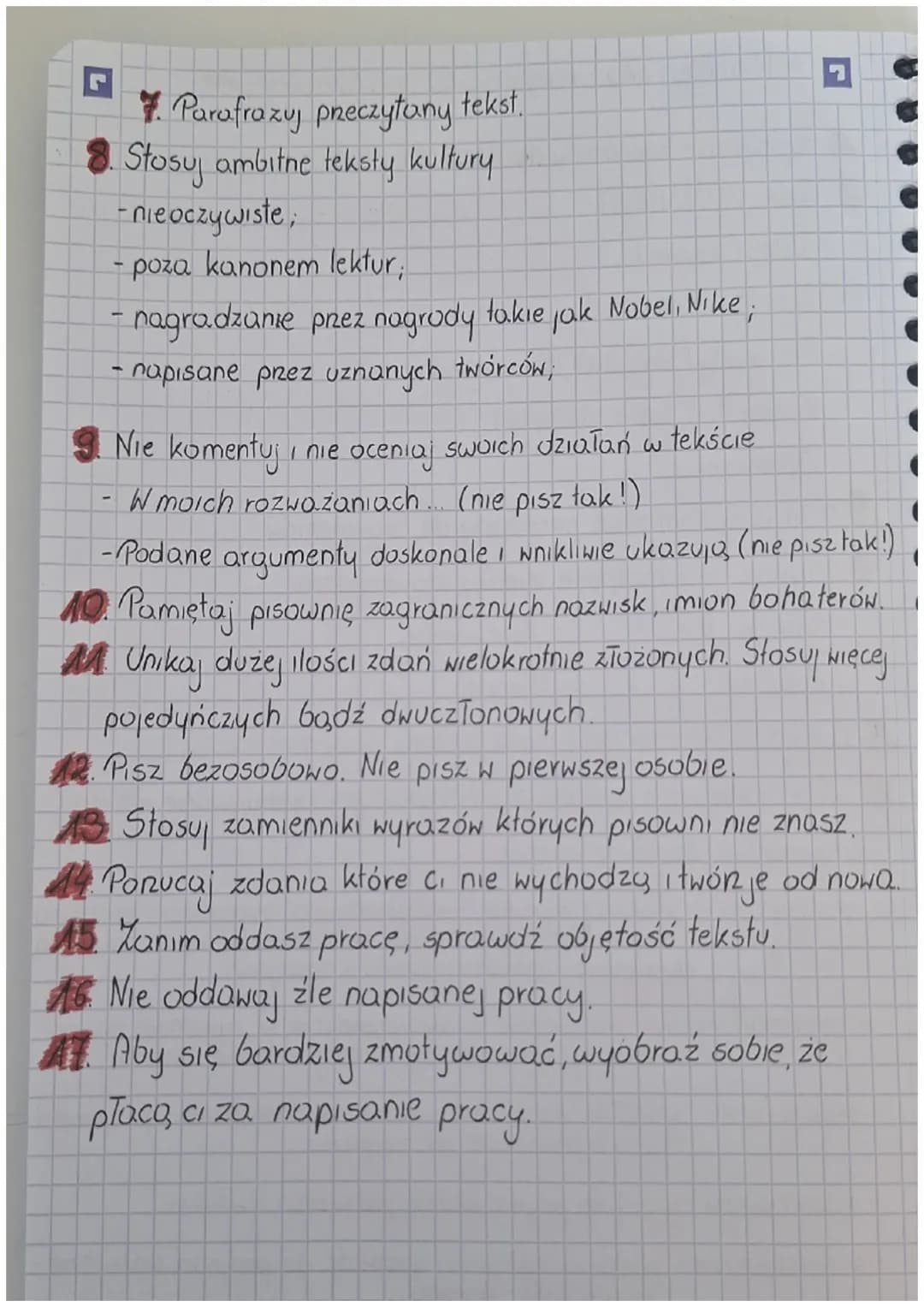 2
Rady do rozprawki maturalnej
G
Wypisywanie synonimów do słów, które często się pojawiają, w temacie...
2. TNOR KONSPEKT
Wstęp (o czym)
- T