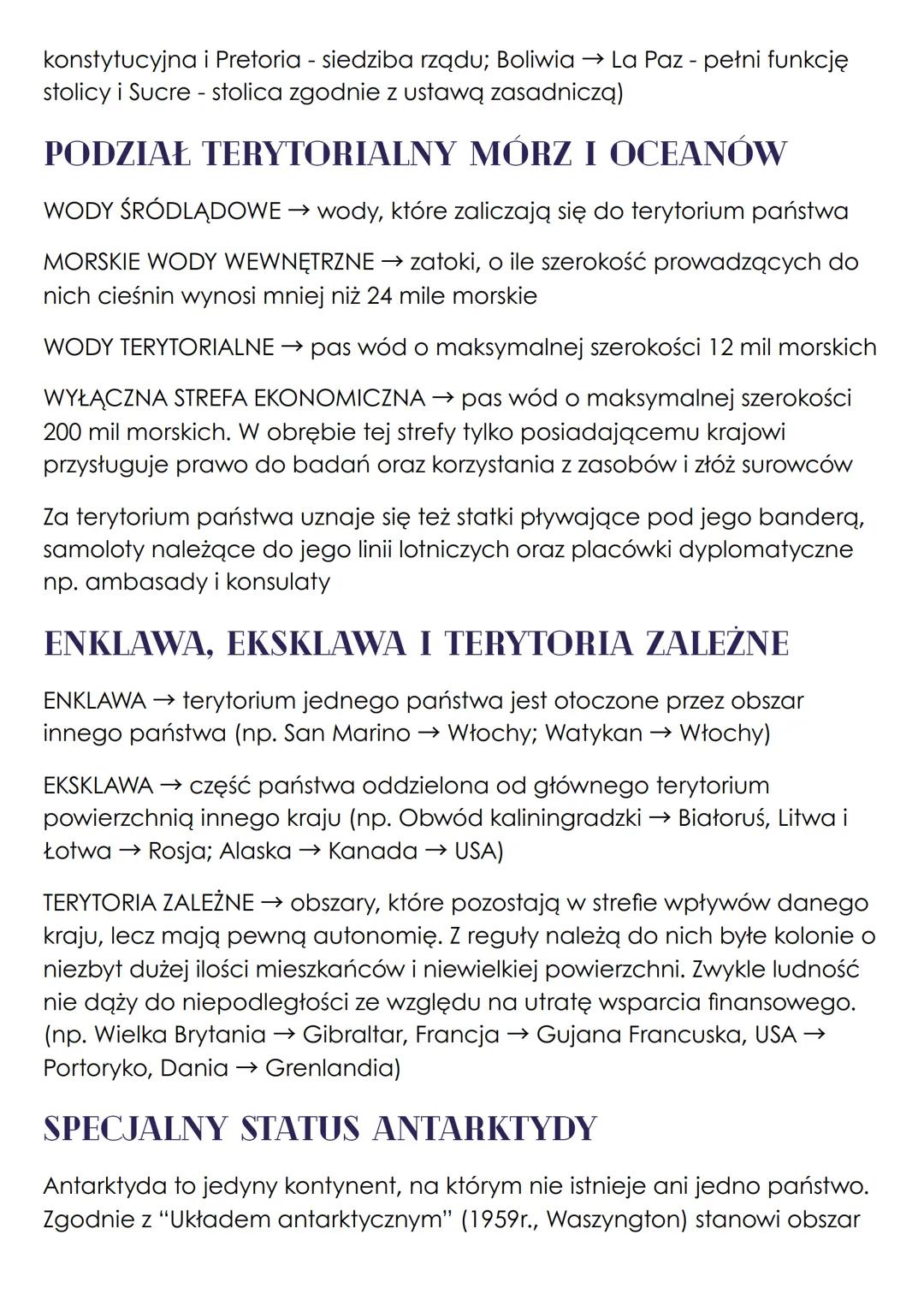 PODZIAŁ
POLITYCZNY ŚWIATA
PRZEDMIOT:
Geografia
NOTATKA
CZYM JEST PAŃSTWO?
To podstawowa jednostka podziału politycznego świata. Składają się