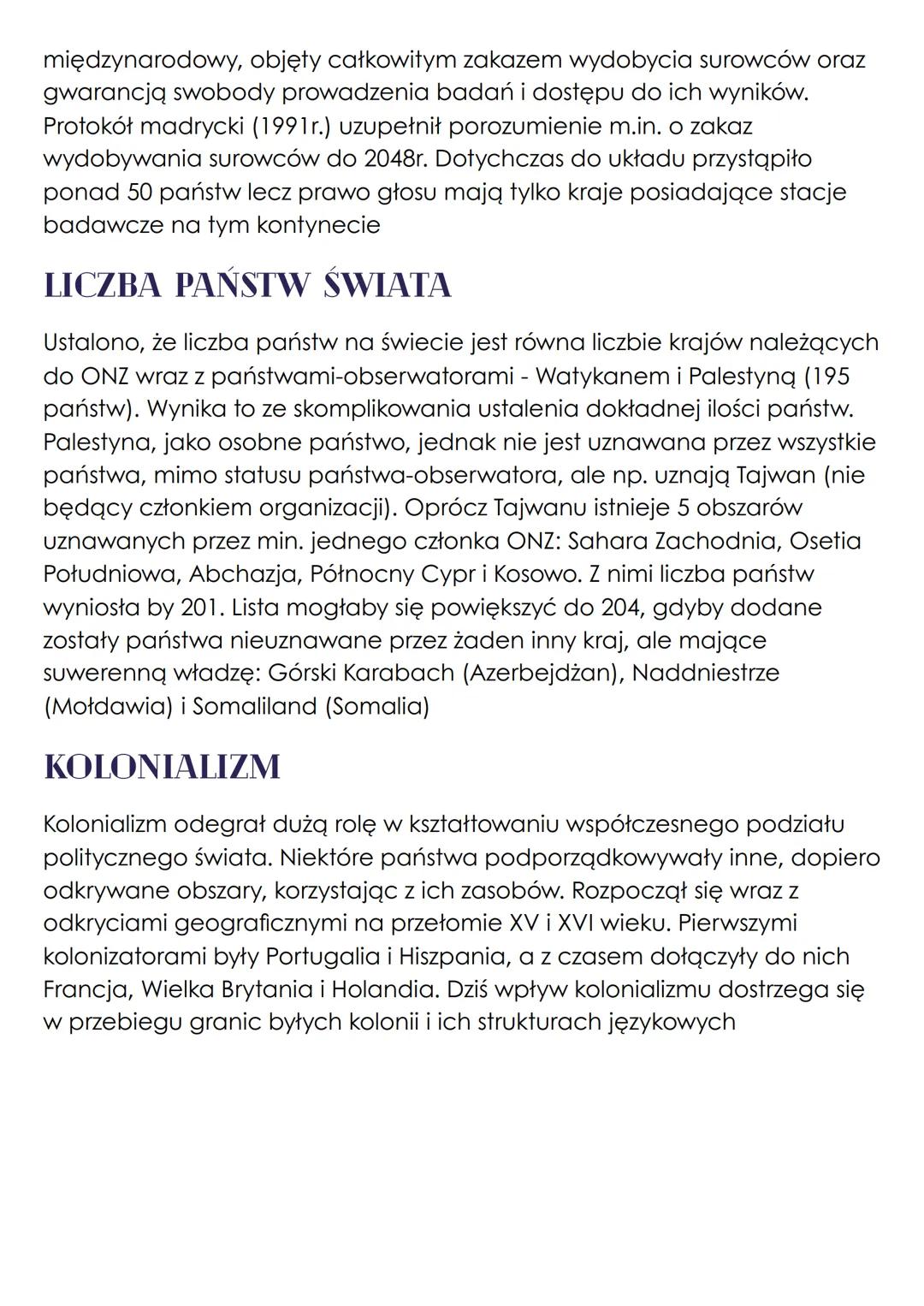 PODZIAŁ
POLITYCZNY ŚWIATA
PRZEDMIOT:
Geografia
NOTATKA
CZYM JEST PAŃSTWO?
To podstawowa jednostka podziału politycznego świata. Składają się