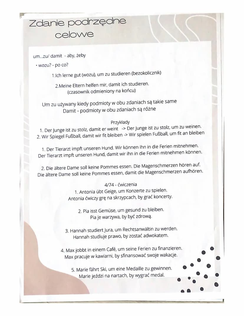Rekcja
• sich interesieren für - interesować się czymś
• sein für/gegen - być za czymś/ przeciw
• sich beschäftigen mit- zajmować się czymś
