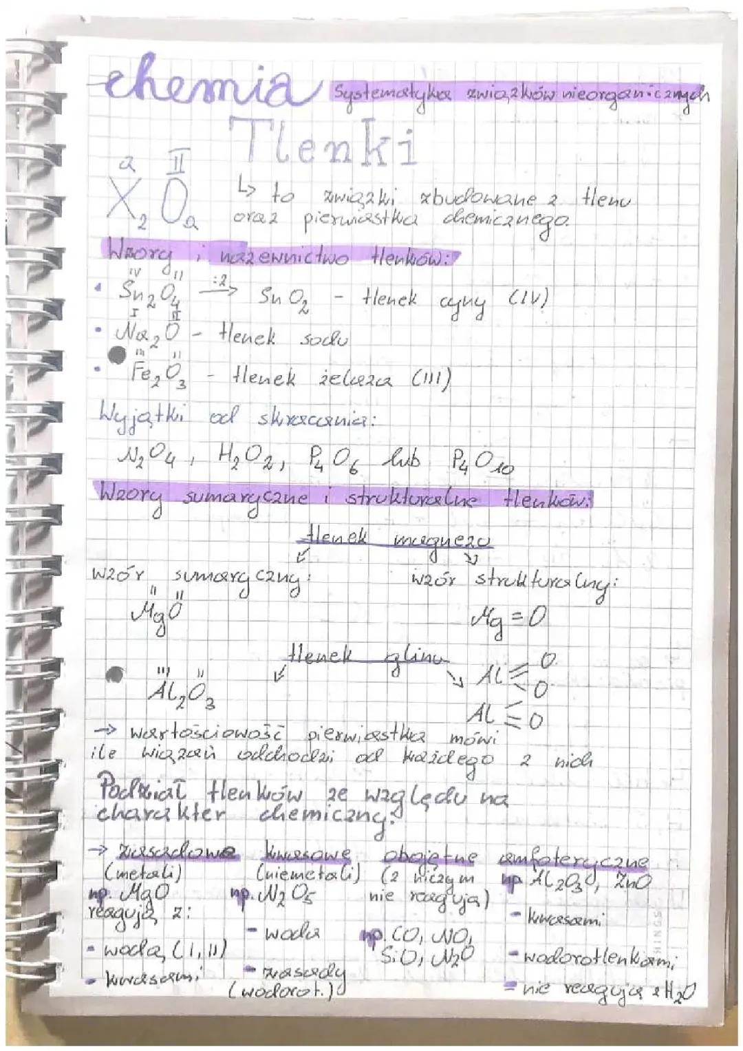 Podstawy systematyki związków nieorganicznych