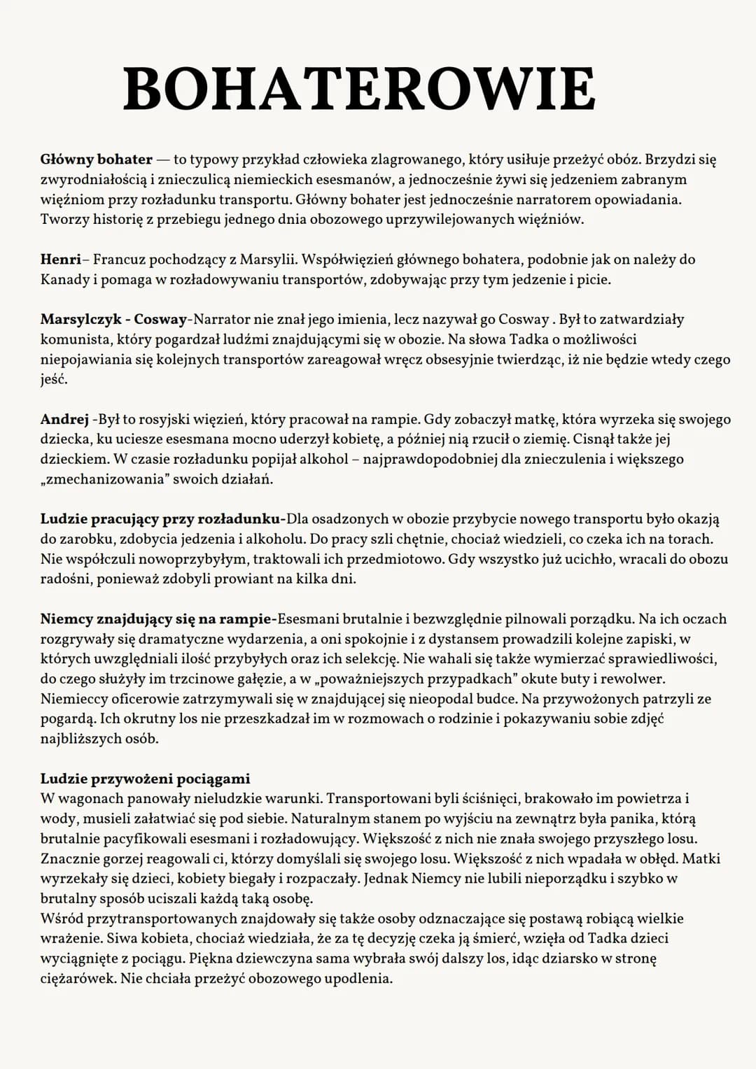 ..Proszę Państwa do gazu..
TADEUSZ
BOROWSKI PYTANIA JAWNE MATURA 2024
Tadeusz Borowski, Proszę państwa do gazu
I. Literacki obraz zdehumaniz
