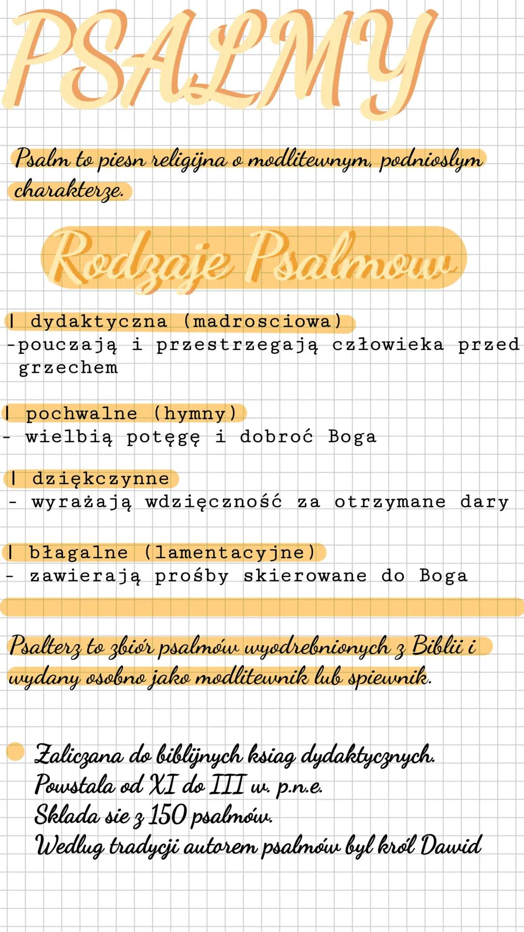Psalny - modlitewne pieśni i pouczenia