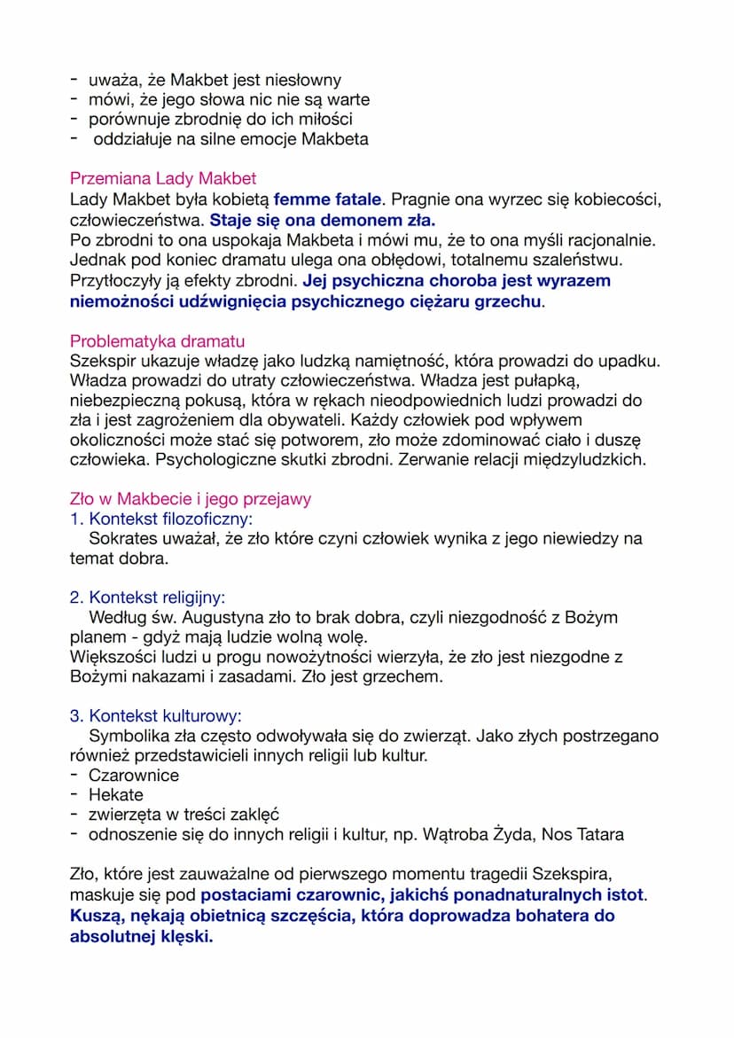 -
Gatunek: tragedia
Rodzaj: dramat szekspirowski
Czas akcji: wiek XI (średniowiecze)
Miejsce akcji: Anglia i Szkocja; otwarte pola Szkocji, 